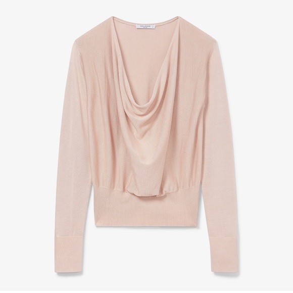 M.M. LaFleur Blush The Monica Silk Jersey Scoop Neck Top Size XL - Picture 6 of 13